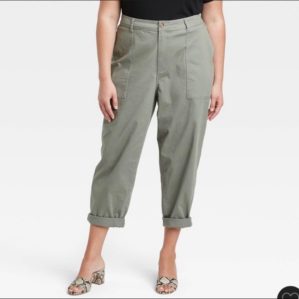 A New Day olive green pants, size 18